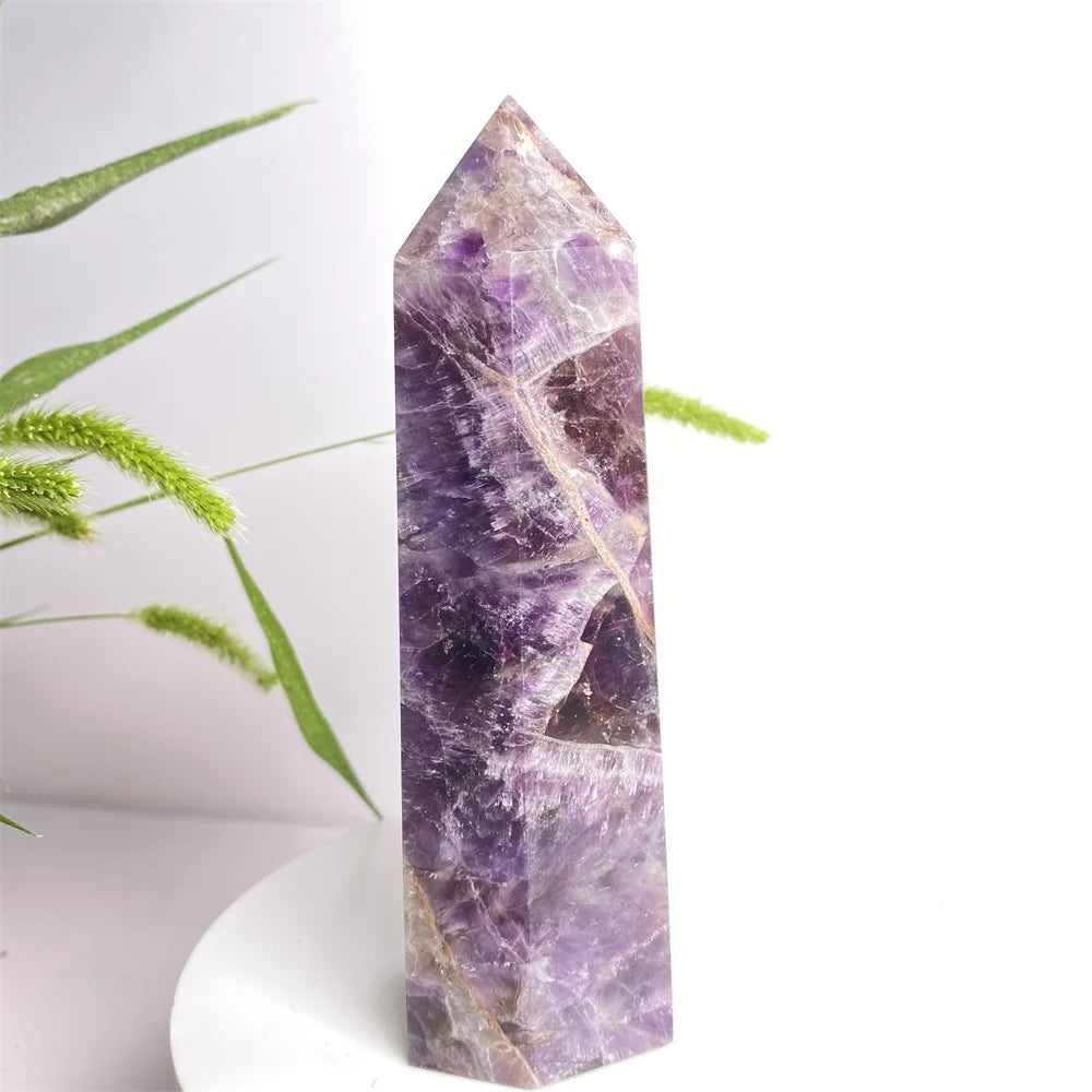 Natural Amethyst Crystal Energy Tower - yogaandmeditationjewelry