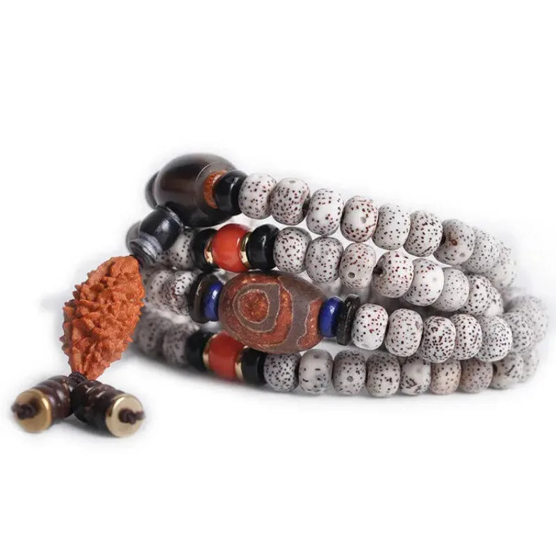 Tibetan Buddhism 108 Star & Moon Bodhi Rudraksha - yogaandmeditationjewelry