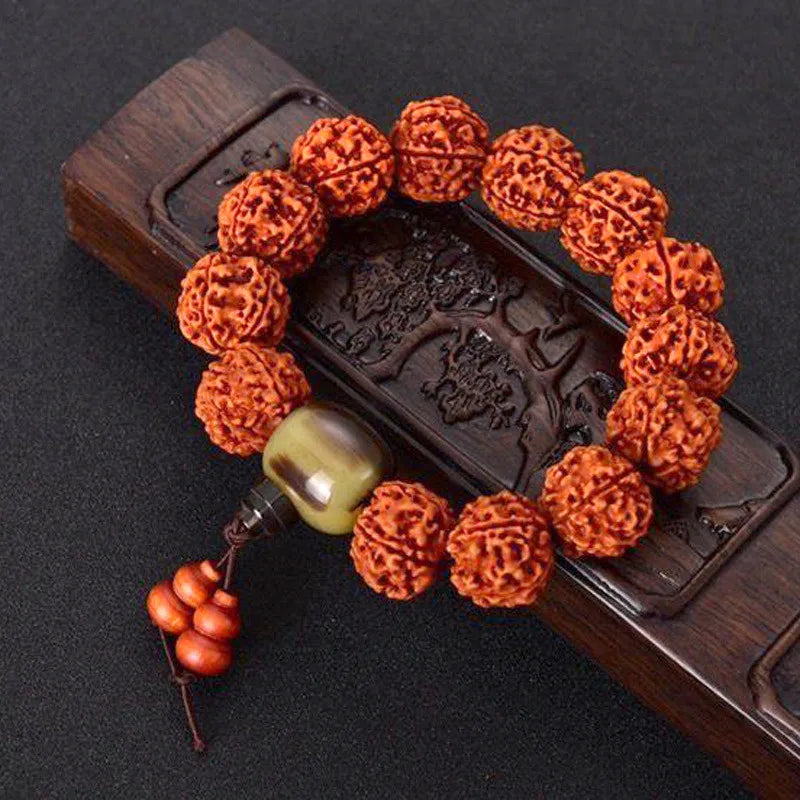 Vajra Bodhi Rudraksha Tibetan Buddhism Bracelet - yogaandmeditationjewelry