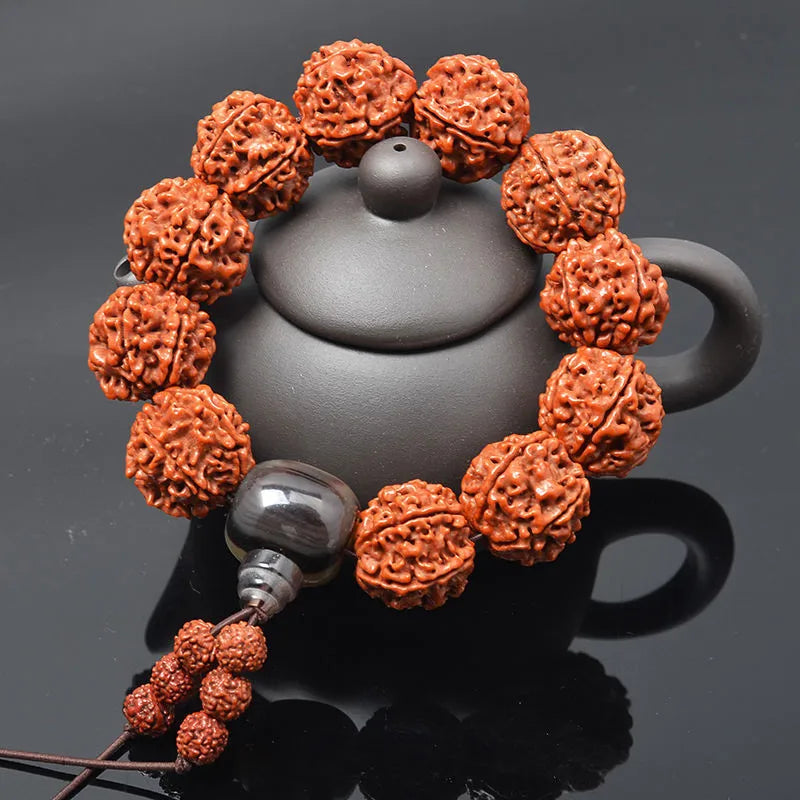 Vajra Bodhi Rudraksha Tibetan Buddhism Bracelet - yogaandmeditationjewelry