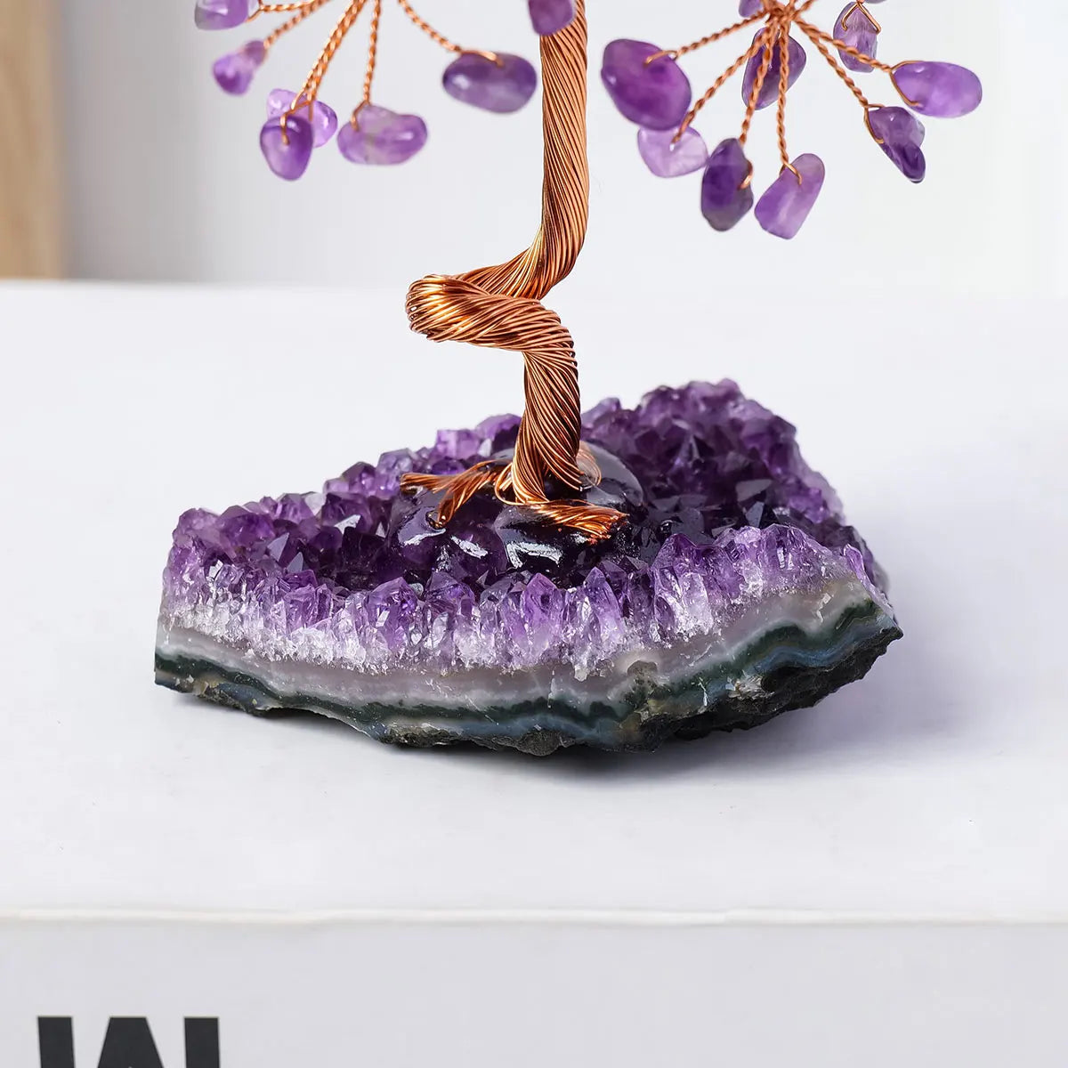 Handmade Natural Crystal Amethyst Reiki Healing Rock Tree of Life - yogaandmeditationjewelry