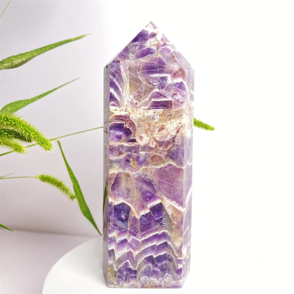 Natural Amethyst Crystal Energy Tower - yogaandmeditationjewelry