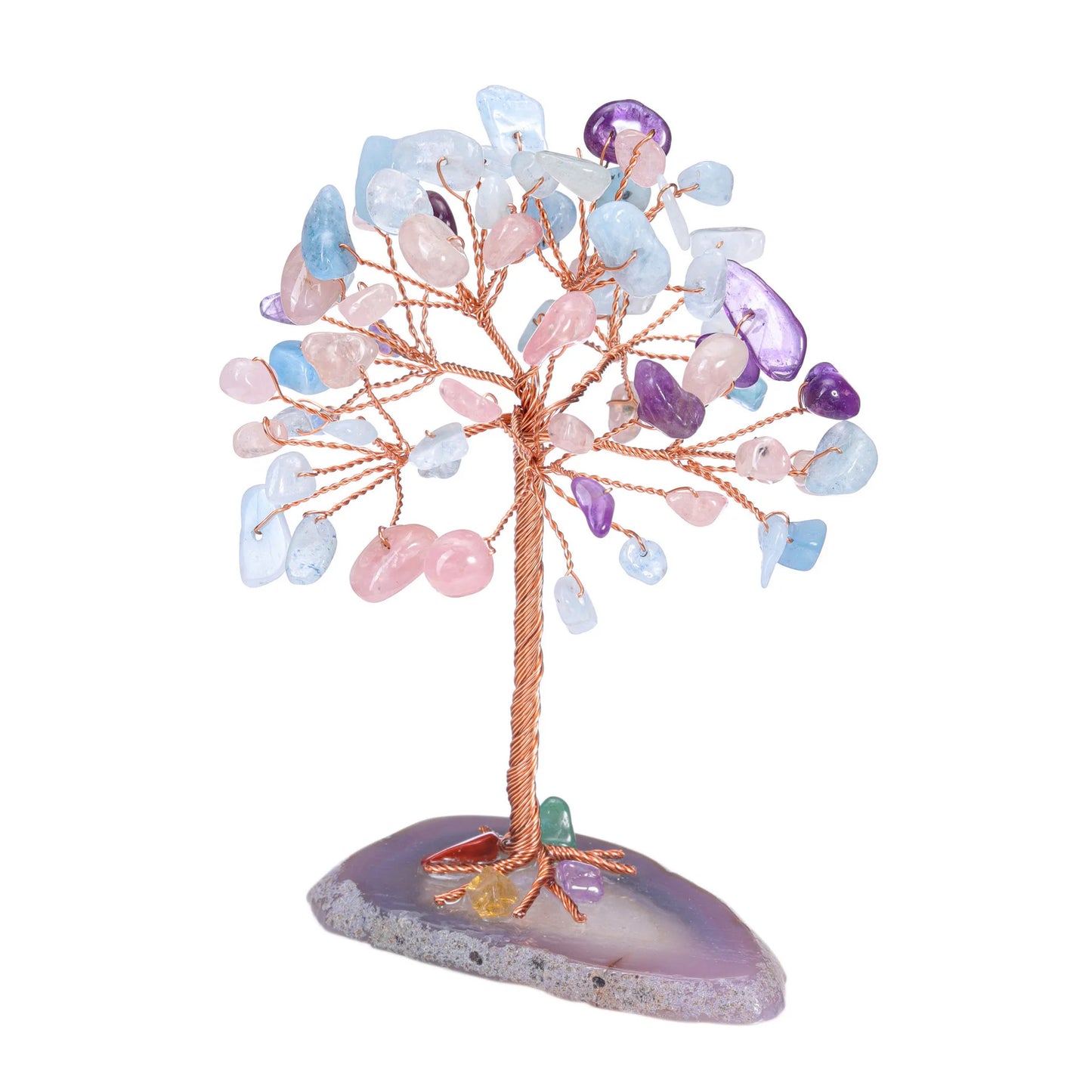 Mini Crystal Money Tree with Healing Gemstones - yogaandmeditationjewelry