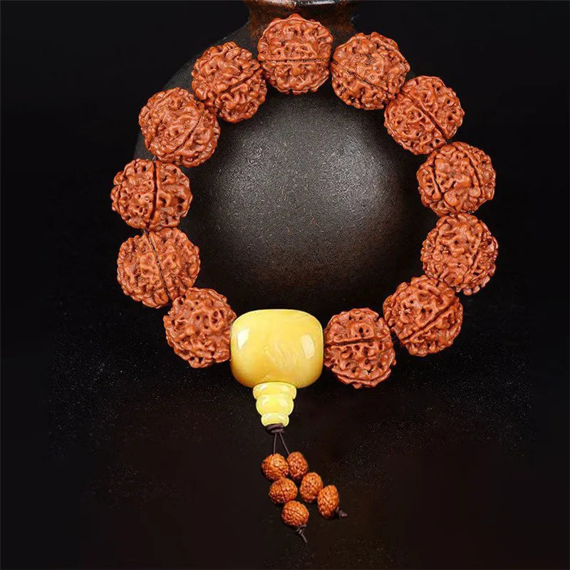 Vajra Bodhi Rudraksha Tibetan Buddhism Bracelet - yogaandmeditationjewelry