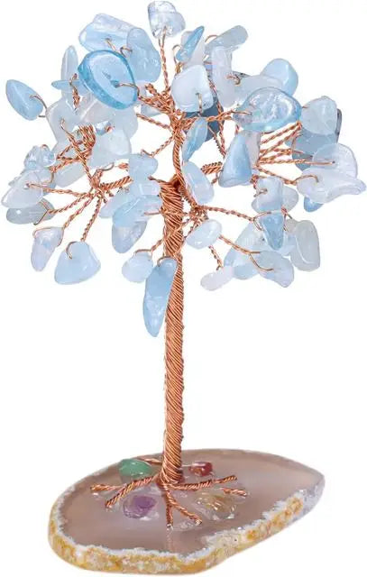 Mini Crystal Money Tree with Healing Gemstones - yogaandmeditationjewelry