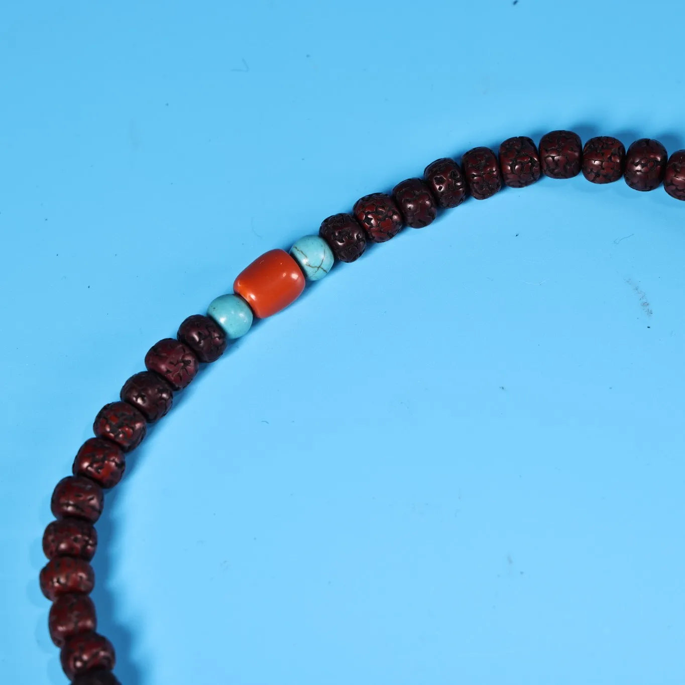 Tibetan Temple Collection Old Rudraksha Vajra Bodhisattva Mosaic Gem 108 Buddha Beads Necklace - yogaandmeditationjewelry