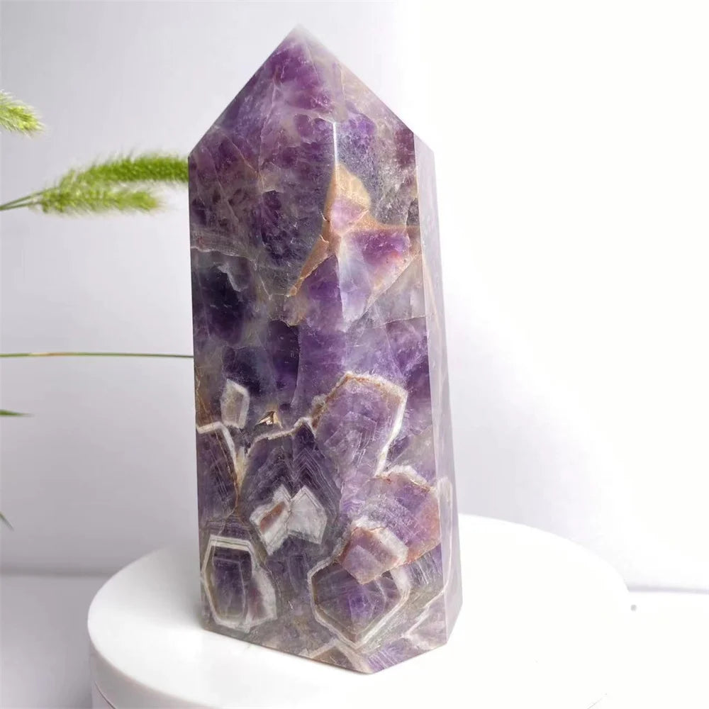 Natural Amethyst Crystal Energy Tower - yogaandmeditationjewelry