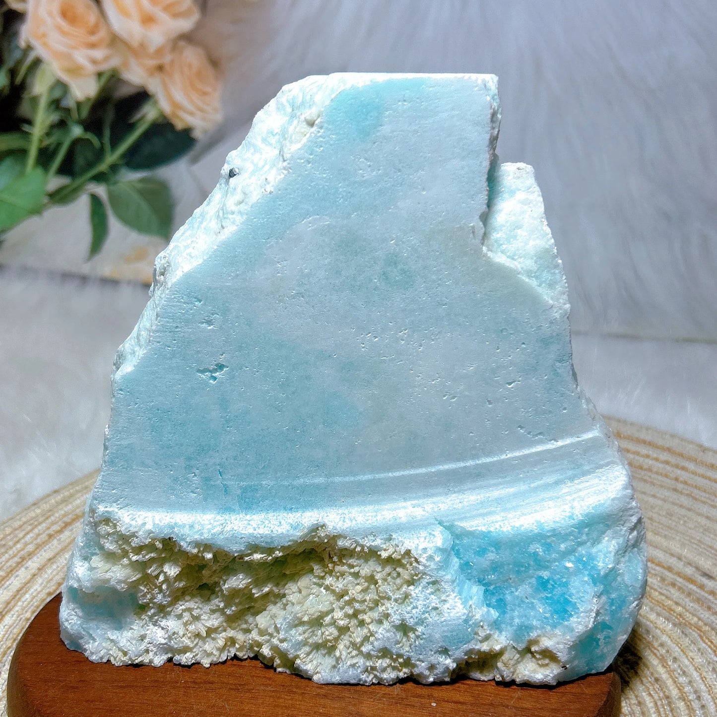 Healing Natural Crystal Larimar Aragonite Torch - yogaandmeditationjewelry