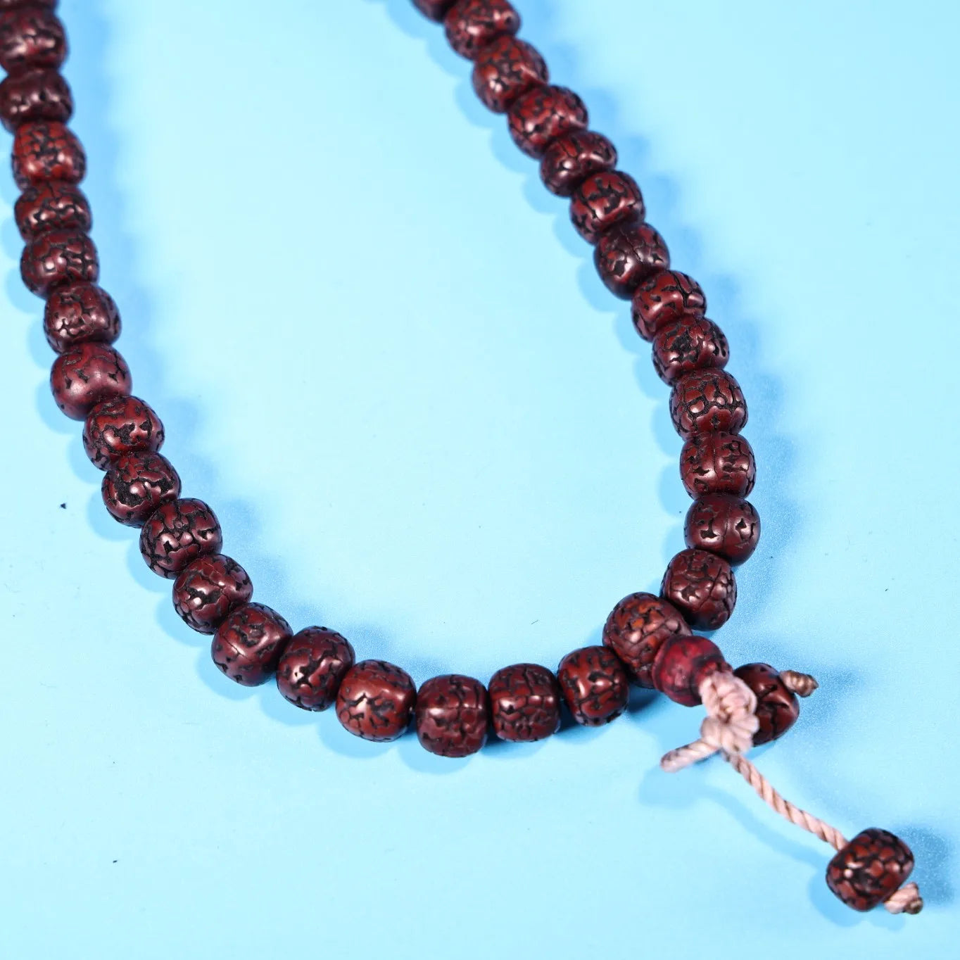 Tibetan Temple Collection Old Rudraksha Vajra Bodhisattva Mosaic Gem 108 Buddha Beads Necklace - yogaandmeditationjewelry