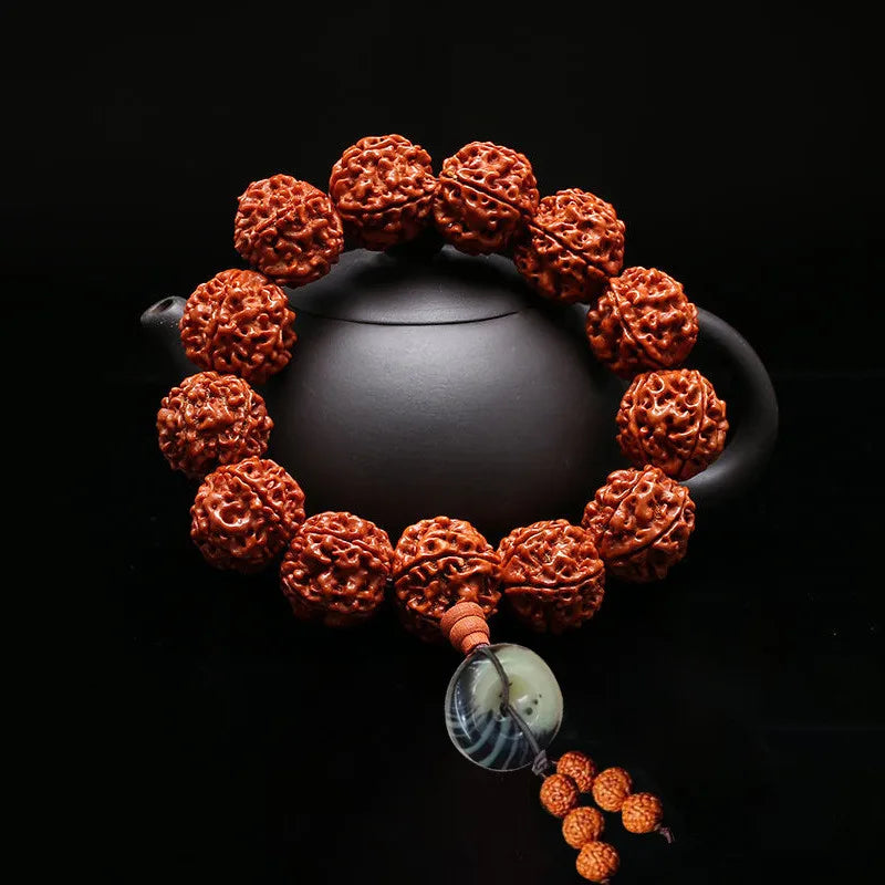 Vajra Bodhi Rudraksha Tibetan Buddhism Bracelet - yogaandmeditationjewelry