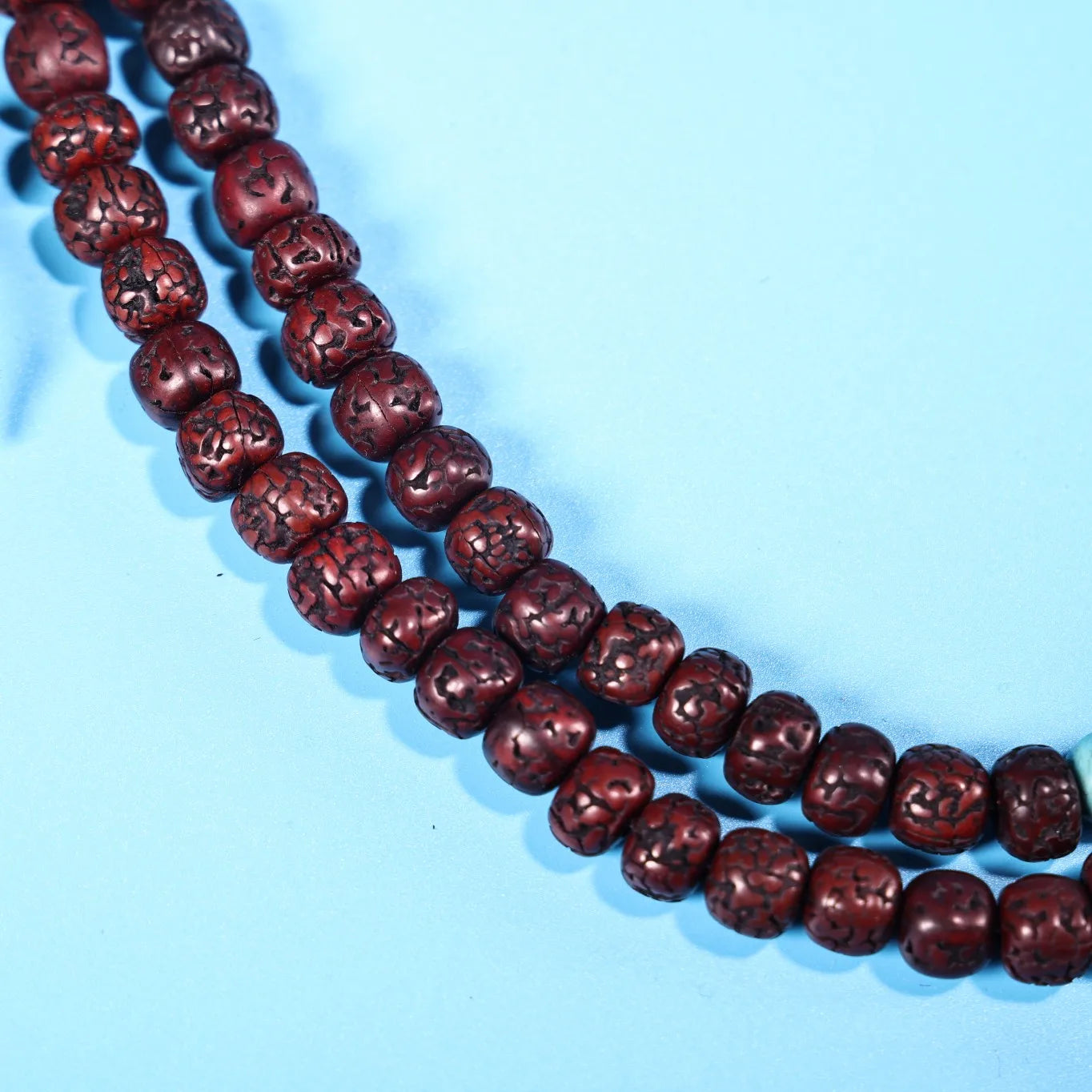 Tibetan Temple Collection Old Rudraksha Vajra Bodhisattva Mosaic Gem 108 Buddha Beads Necklace - yogaandmeditationjewelry