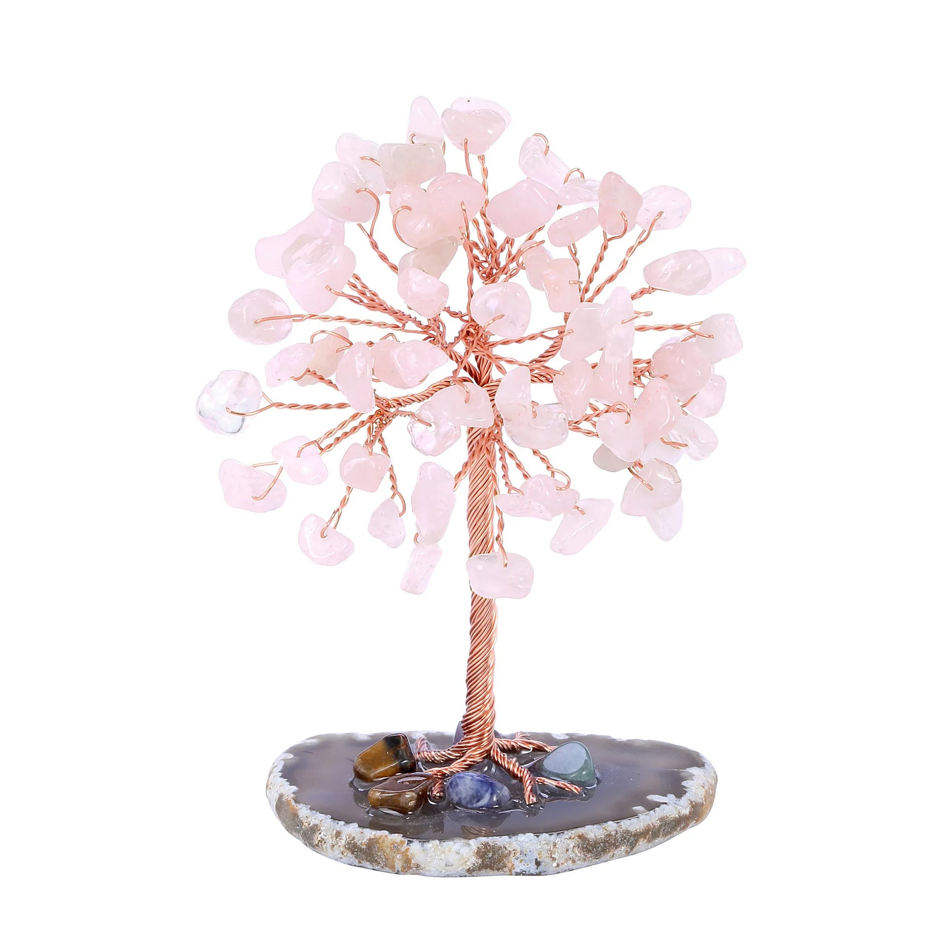 Mini Crystal Money Tree with Healing Gemstones - yogaandmeditationjewelry