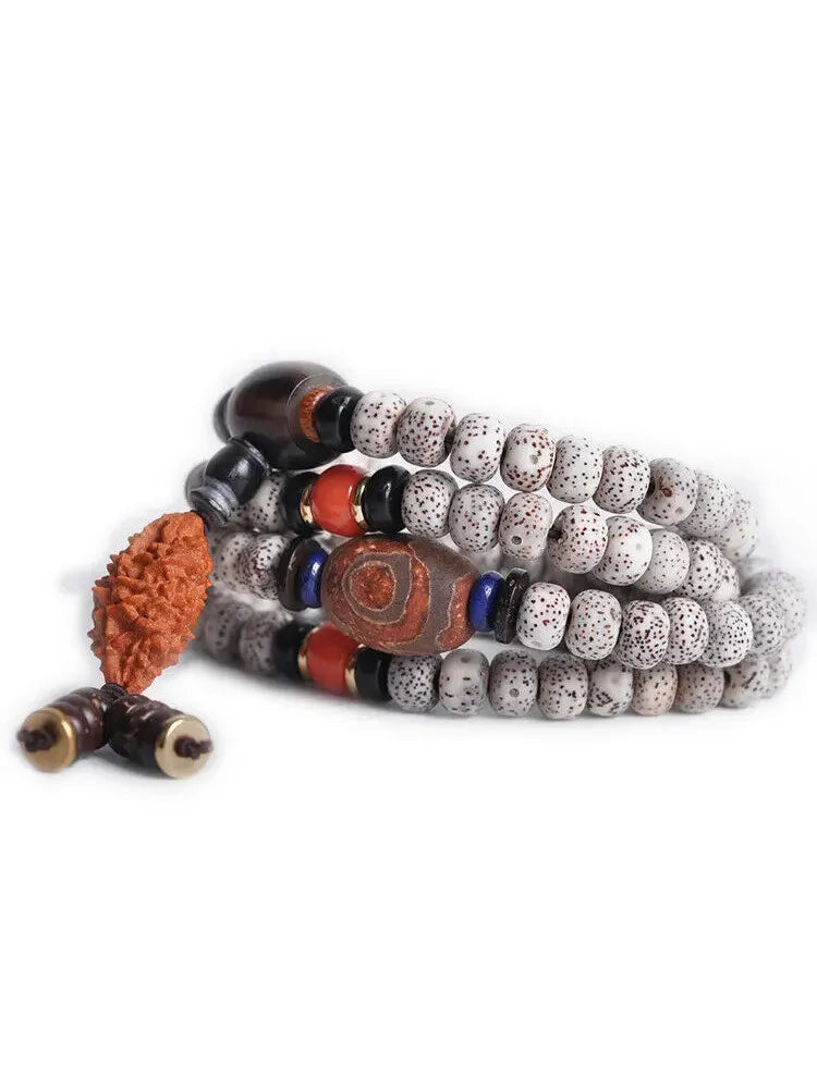 Tibetan Buddhism 108 Star & Moon Bodhi Rudraksha - yogaandmeditationjewelry