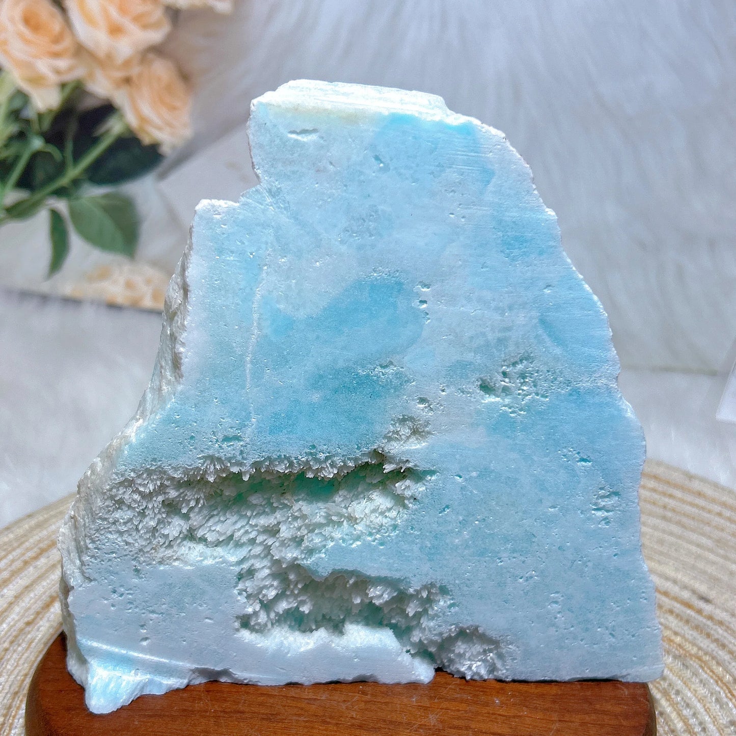 Healing Natural Crystal Larimar Aragonite Torch - yogaandmeditationjewelry