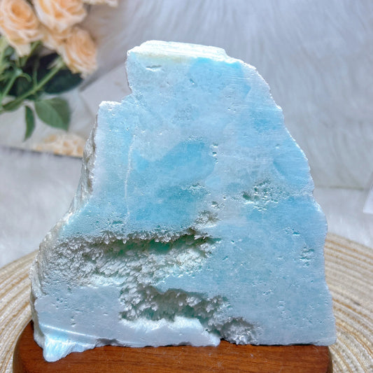 Healing Natural Crystal Larimar Aragonite Torch - yogaandmeditationjewelry