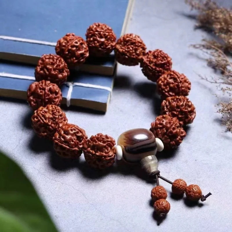 Authentic Rudraksha Bracelet Autograph Rosary - yogaandmeditationjewelry