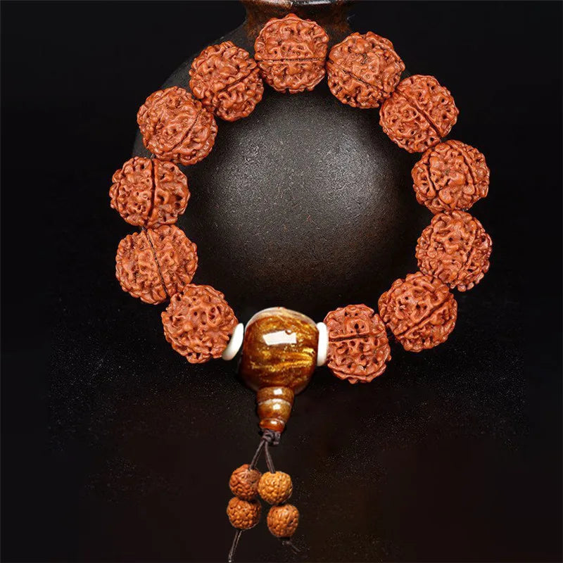 Vajra Bodhi Rudraksha Tibetan Buddhism Bracelet - yogaandmeditationjewelry