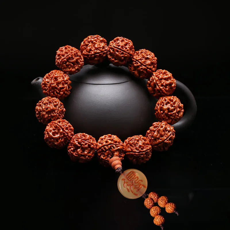 Vajra Bodhi Rudraksha Tibetan Buddhism Bracelet - yogaandmeditationjewelry