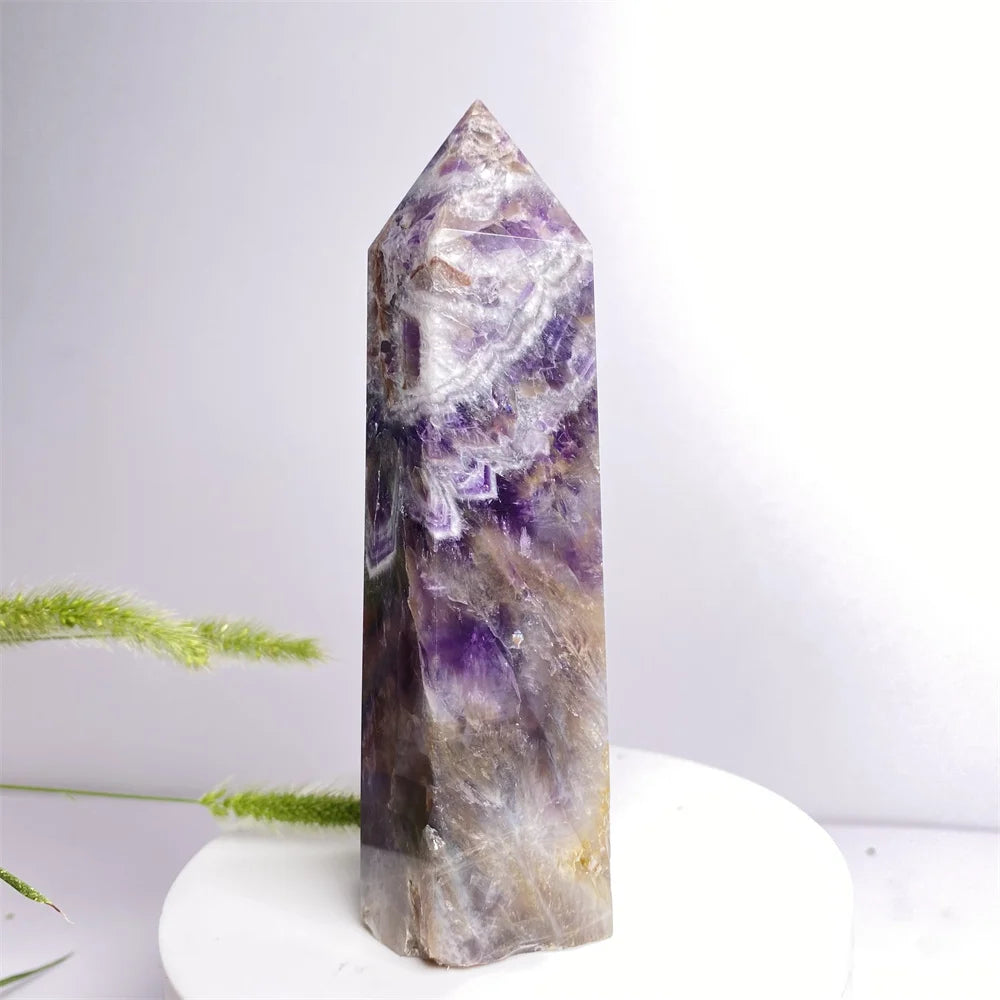 Natural Amethyst Crystal Energy Tower - yogaandmeditationjewelry