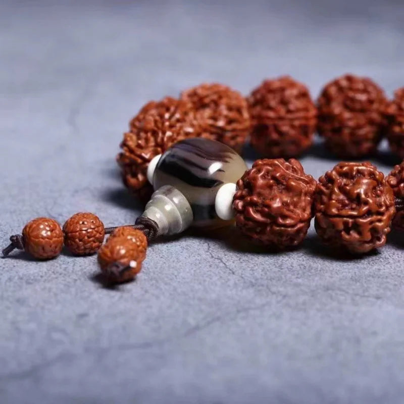 Authentic Rudraksha Bracelet Autograph Rosary - yogaandmeditationjewelry