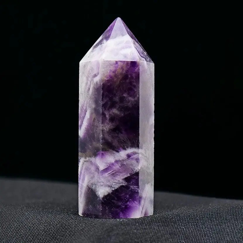 Natural Amethyst Crystal Energy Tower - yogaandmeditationjewelry