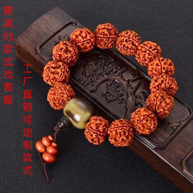 Vajra Bodhi Rudraksha Tibetan Buddhism Bracelet - yogaandmeditationjewelry