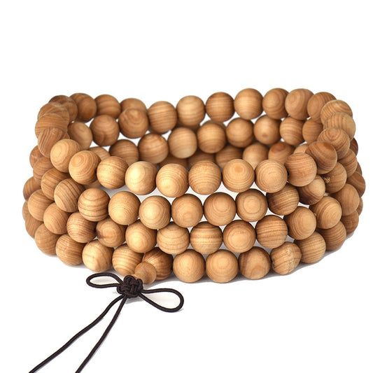 108 Beads Natural Wood Buddhist Necklace - yogaandmeditationjewelry